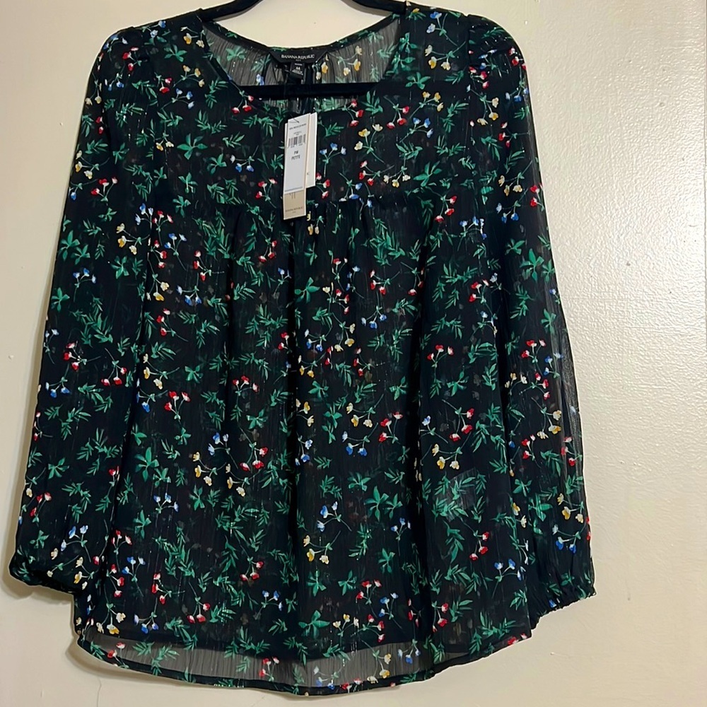Banana Republic floral blouse